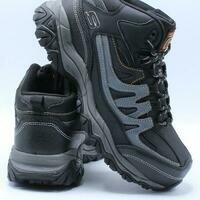 [BRM2005158] 스케쳐스 맨즈 Rebem 스틸 토 부츠 - 블랙 Char콜  SKECHERS Men&#039;s Steel Toe Boot Black Charcoal