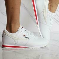 [BRM2005322] 필라 우먼스 Machu 로우 탑 스니커 - 화이트 레드 네이비 캐주얼화  FILA Women&#039;s Low Top Sneaker White Red Navy