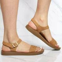 [BRM2005362] VIM 빅스EN 우먼스 Peggy 소프트 Bottom 컴포트 샌들 - Tan  VIXEN Women&#039;s Soft Comfort Sandal