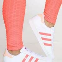 [BRM2005735] 아디다스 우먼스 슈퍼스타 W 슈즈 - 화이트 핑크 캐주얼화  ADIDAS Women&#039;s Superstar Shoe White Pink