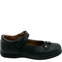 [BRM2006320] VIM 걸즈 메모리 폼 플라워 벨크로 스쿨 슈즈 (Pre School/Grade School) - 블랙 키즈 Youth 캐주얼화  Girls Memory Foam Flower Velcro School Shoes Black