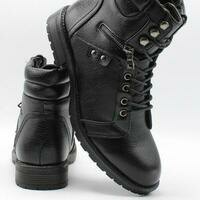 [BRM2006406] VIM 맨즈 레이스 업 컴뱃 부츠 - 블랙  Men&#039;s Lace Up Combat Boot Black