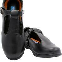 [BRM2006579] VIM 걸즈 Thick T-스트랩 스쿨 슈즈 플랫 (Pre School/Grade School) - 블랙 키즈 Youth 캐주얼화  Girls T-Strap School Shoes Flats Black