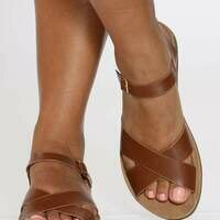 [BRM2006802] VIM 빅스EN 우먼스 Criss 크로스 소프트 Bottom 샌들 - Tan  VIXEN Women&#039;s Cross Soft Sandal