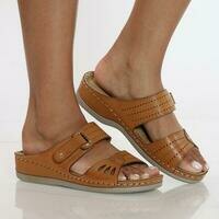 [BRM2007064] VIM 빅스EN 우먼스 Bonita 슬립온 컴포트 샌들 - Tan  VIXEN Women&#039;s Slip On Comfort Sandal