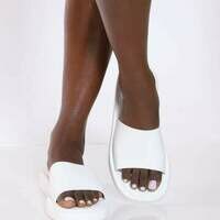 [BRM2007278] DANSKIN 우먼스 Brave 슬리퍼 샌들 - 화이트  Women&#039;s Slide Sandal White