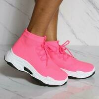 [BRM2007298] 케이프 ROBBIN 우먼스 Cynthia 앵클 하이 패션 스니커 - 핑크 캐주얼화  CAPE Women&#039;s Ankle High Fashion Sneaker Pink