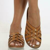 [BRM2007804] VIM 빅스EN 우먼스 Pu Bottom 컴포트 샌들 - Tan  VIXEN Women&#039;s Comfort Sandal
