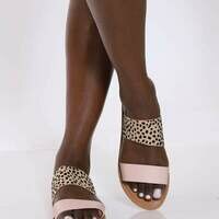 [BRM2008350] VIM 빅스EN 우먼스 Malik 20 샌들 슬리퍼 - Nude Cheetah  VIXEN Women&#039;s Sandal Slide