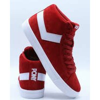[BRM2052895] 포니 맨즈 클래식 하이 스웨이드 스니커 - 레드 화이트  PONY Men&#039;s Classic High Suede Sneaker Red White