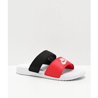 [BRM1982906] 나이키 베네시 듀오 울트라 Red, 블랙 &amp; 화이트 슬리퍼 샌들  323851 캐주얼화  Nike Benassi Duo Ultra Black White Slide Sandals