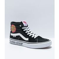 [BRM1988437] 반스 x 산타 크루즈 Sk8-하이 프로 블랙 &amp; 화이트 스케이트보드화  331641 캐주얼화  Vans Santa Cruz Sk8-Hi Pro Black White Skate Shoes
