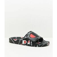 [BRM2025883] 챔피언 IPO Warped 블랙 슬리퍼 샌들  341167 캐주얼화  Champion Black Slide Sandals